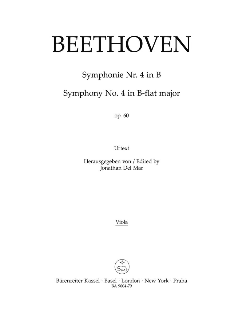 Symphony Nr. 4 B-flat major op. 60 [viola part]