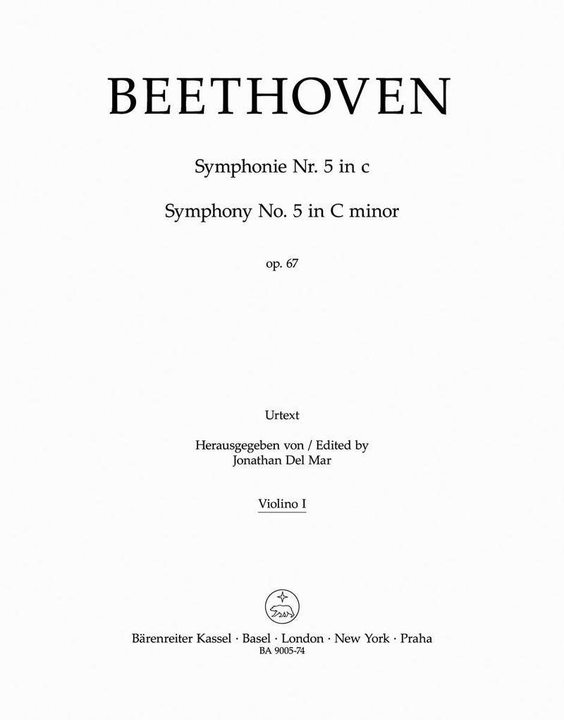 Symphony Nr. 5 C minor op. 67 [violin 1 part]