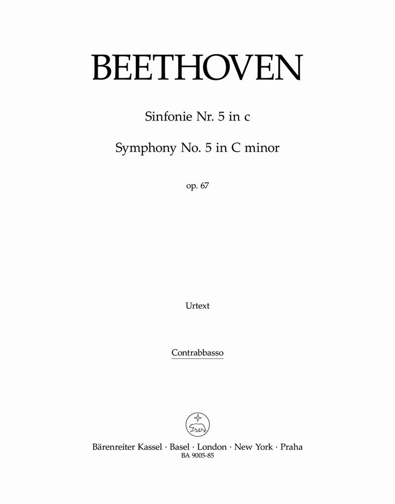 Symphony Nr. 5 C minor op. 67 [double bass part]