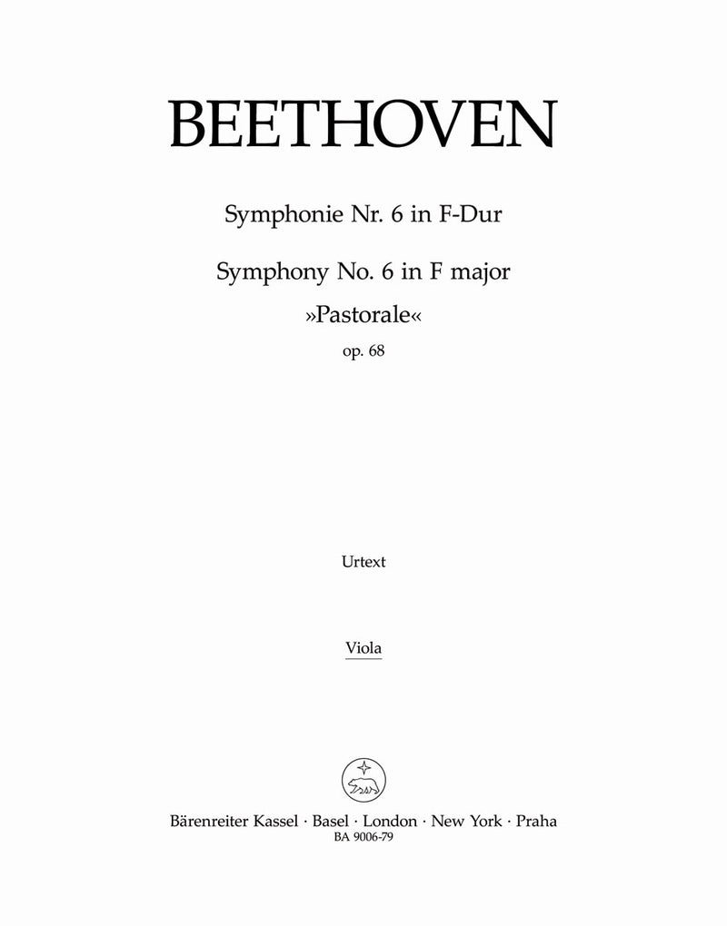 Symphony Nr. 6 F major op. 68 "Pastorale" [viola part]