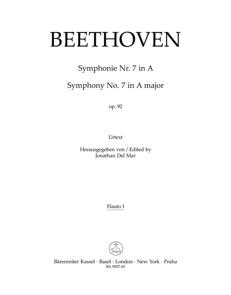 Symphony Nr. 7 A major op. 92 [set of wind parts]