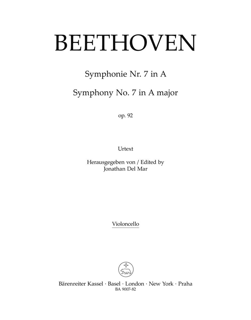 Symphony Nr. 7 A major op. 92 [cello part]