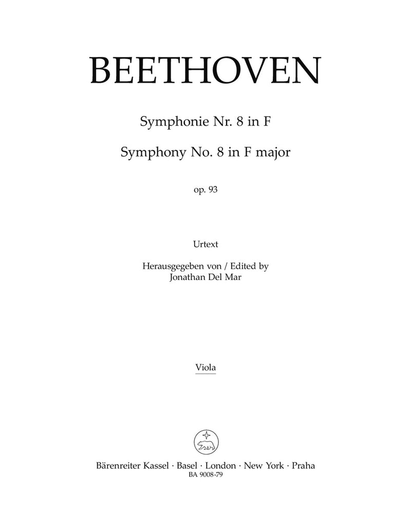 Symphony Nr. 8 F major op. 93 [viola part]