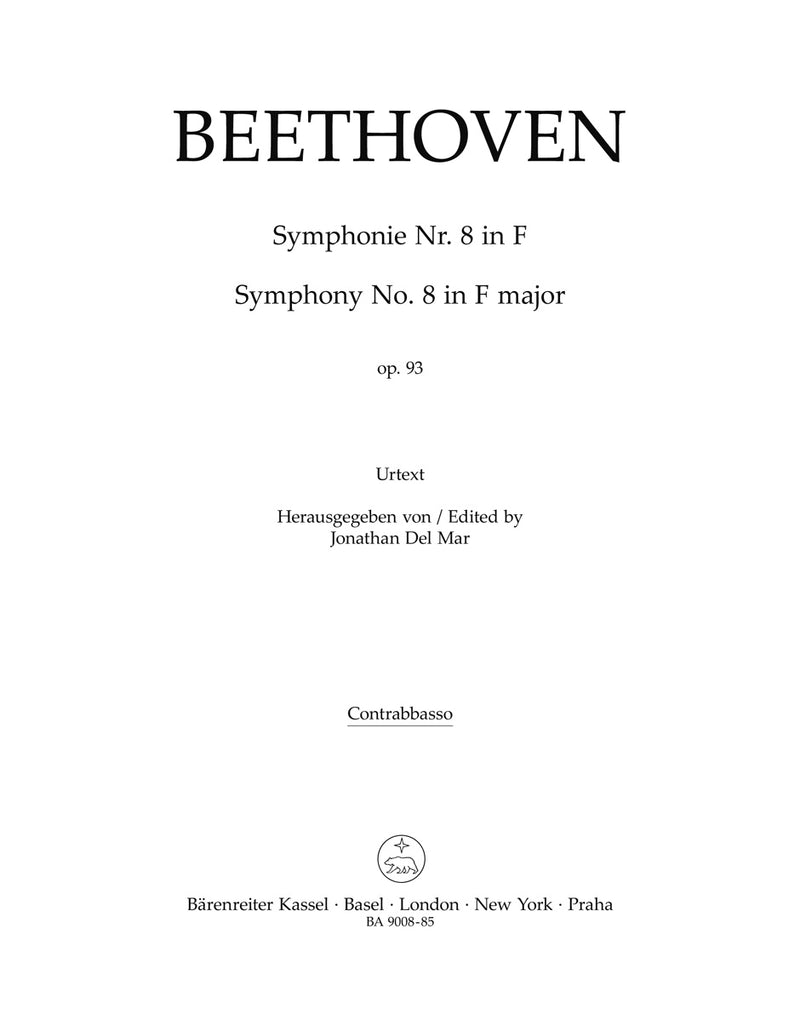 Symphony Nr. 8 F major op. 93 [double bass part]