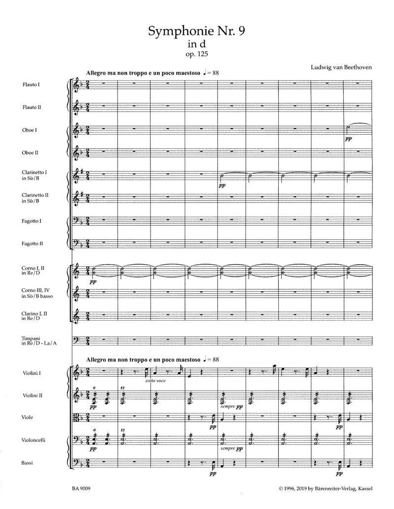 Symphony No. 9 D minor = Symphonie Nr. 9, op. 125 [score]（ソフトカバー）