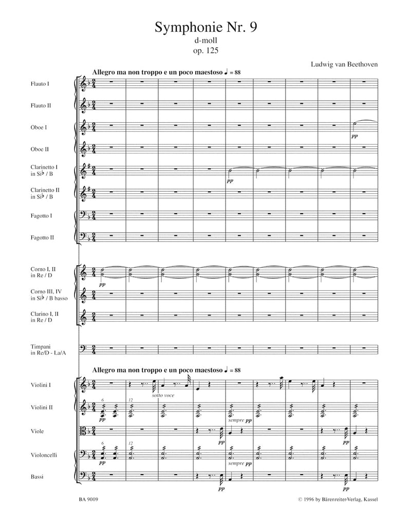 Symphony No. 9 D minor = Symphonie Nr. 9, op. 125 [score]（布装丁）