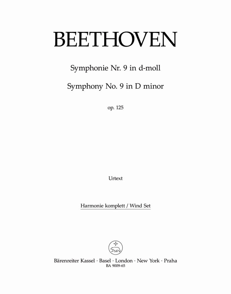Symphony No. 9 D minor = Symphonie Nr. 9, op. 125 [set of wind parts]