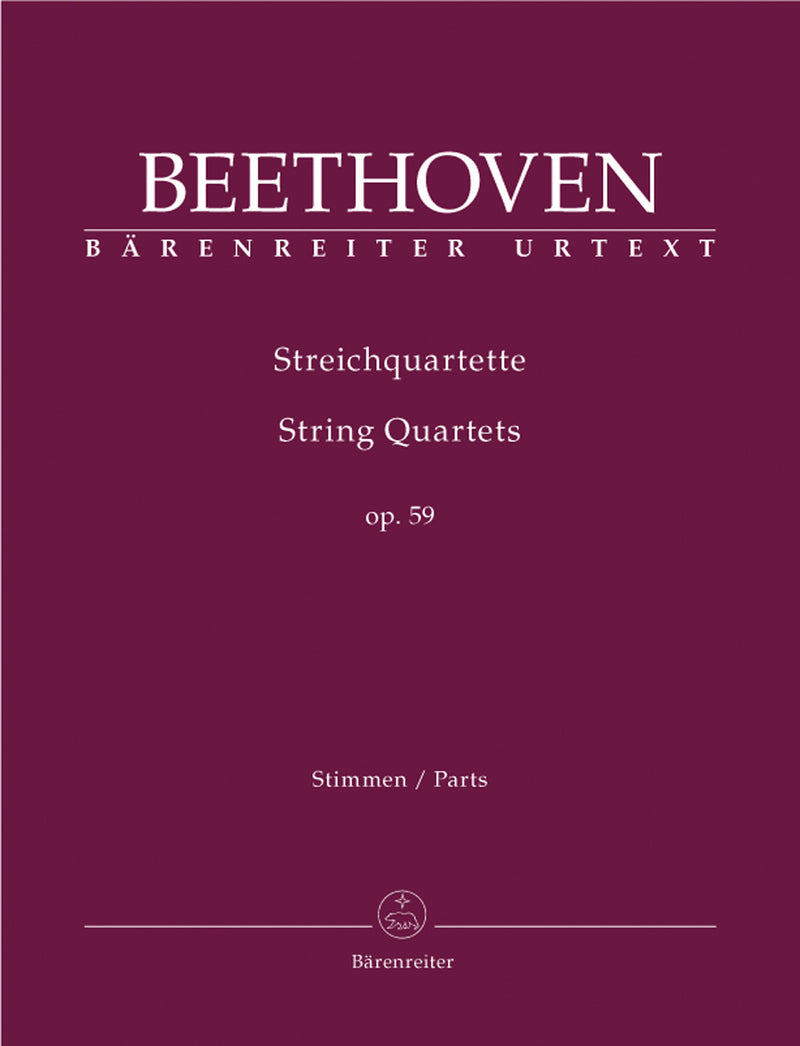 String Quartets op. 59 [set of parts]
