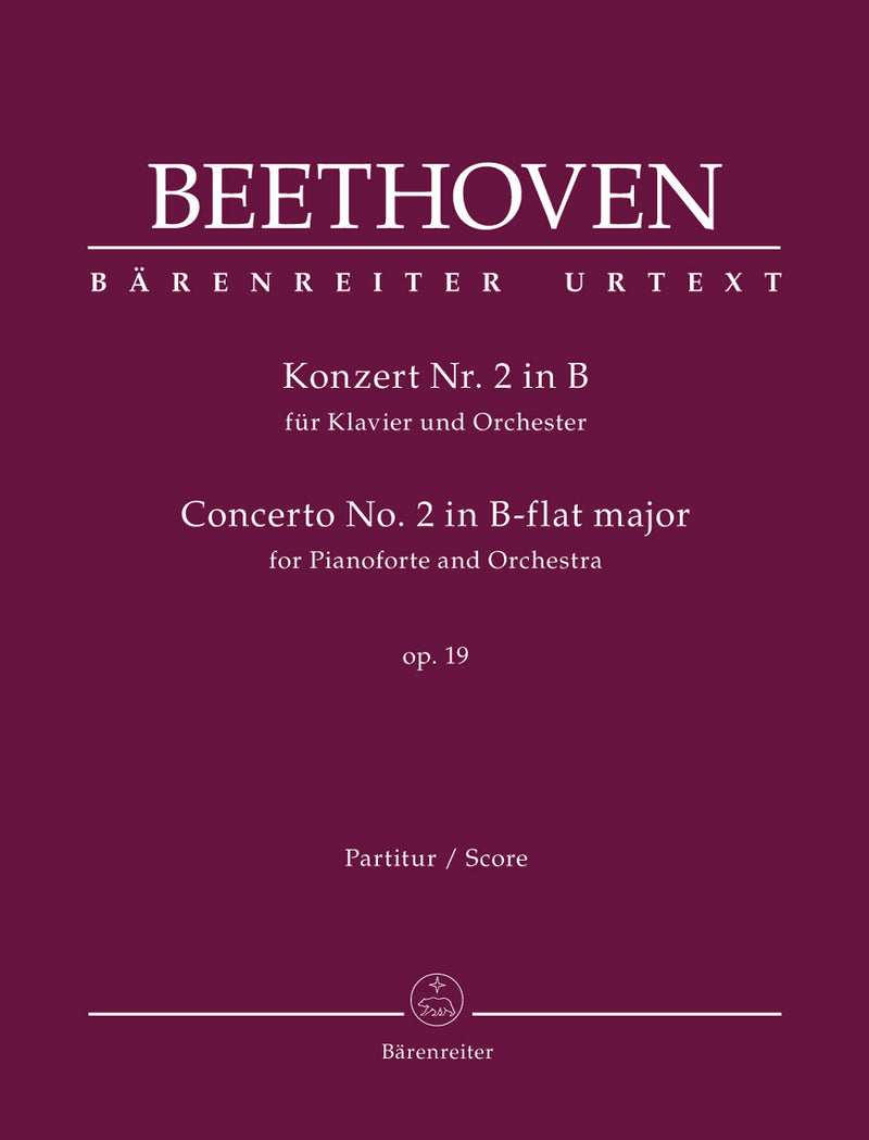 Concerto for Pianoforte and Orchestra Nr. 2 B-flat major op. 19 [score]