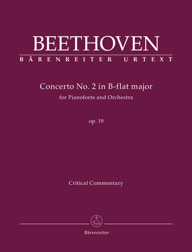 Concerto for Pianoforte and Orchestra Nr. 2 B-flat major op. 19 [critical commentary]