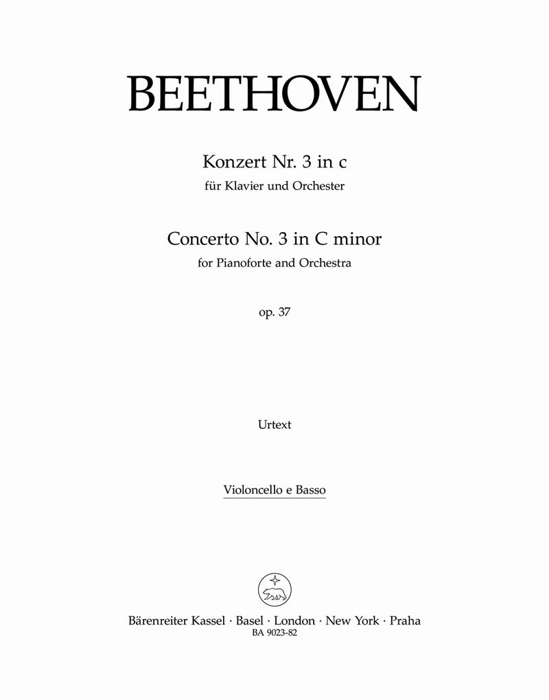 Concerto for Pianoforte and Orchestra Nr. 3 C minor op. 37 [cello/double bass part]