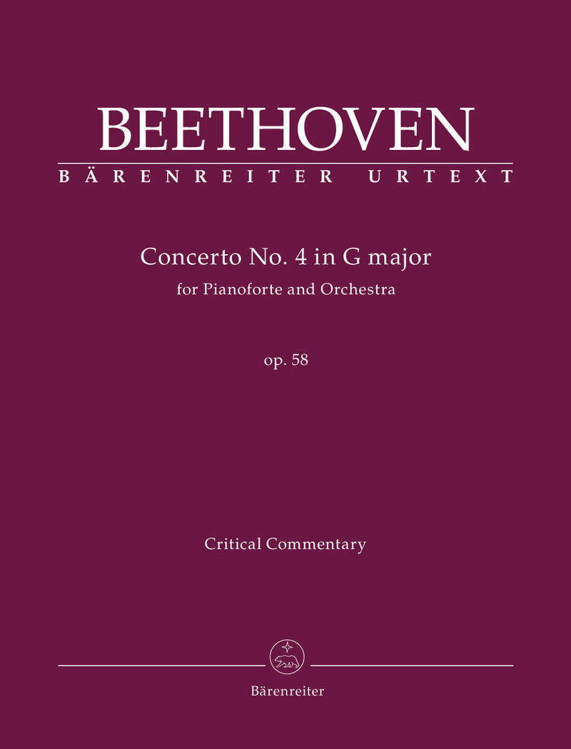 Concerto for Pianoforte and Orchestra Nr. 4 G major op. 58 [critical commentary]