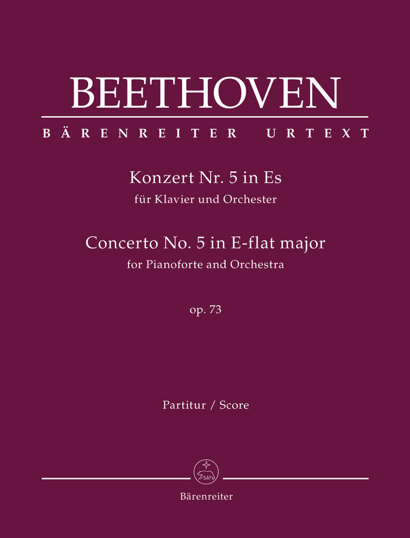 Concerto for Pianoforte and Orchestra Nr. 5 E-flat major op. 73 [score]