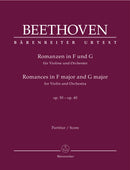 Romances in F major and G major for Violin and Orchestra op. 50, 40 [Score]