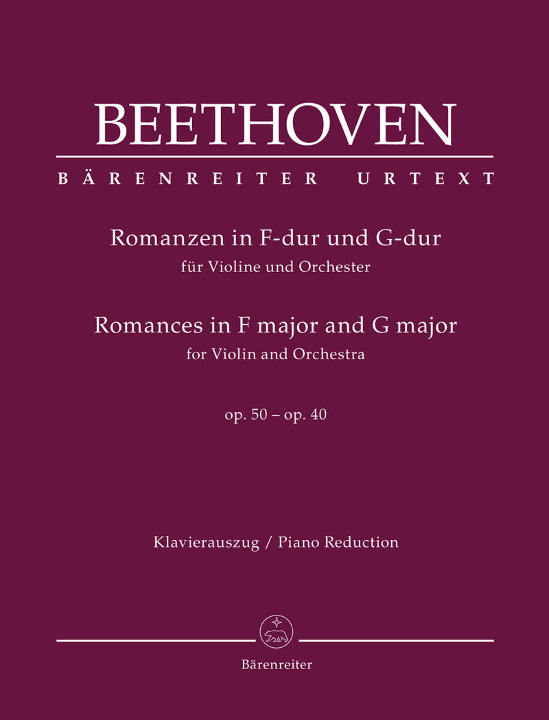 Romances in F major and G major for Violin and Orchestra op. 50, 40（ピアノ・リダクション）