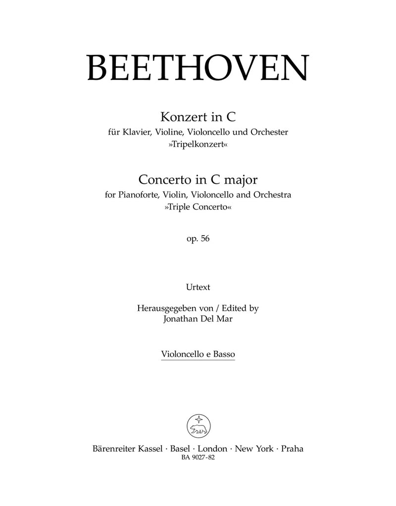 Concerto for Pianoforte, Violin, Violoncello and Orchestra C major op. 56 "Triple Concerto" [cello/double bass part]