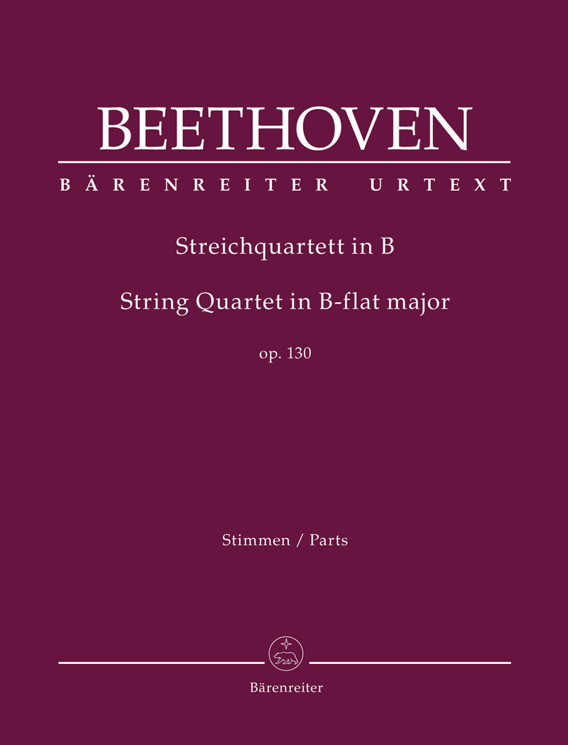 String Quartet in B-flat major op. 130 [Set of parts]
