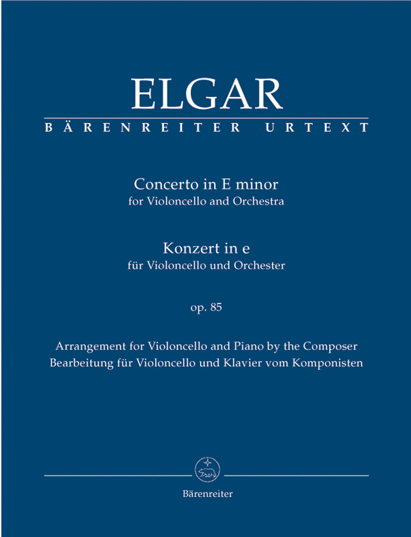 Concerto for Violoncello and Orchestra E minor op. 85（ピアノ・リダクション）