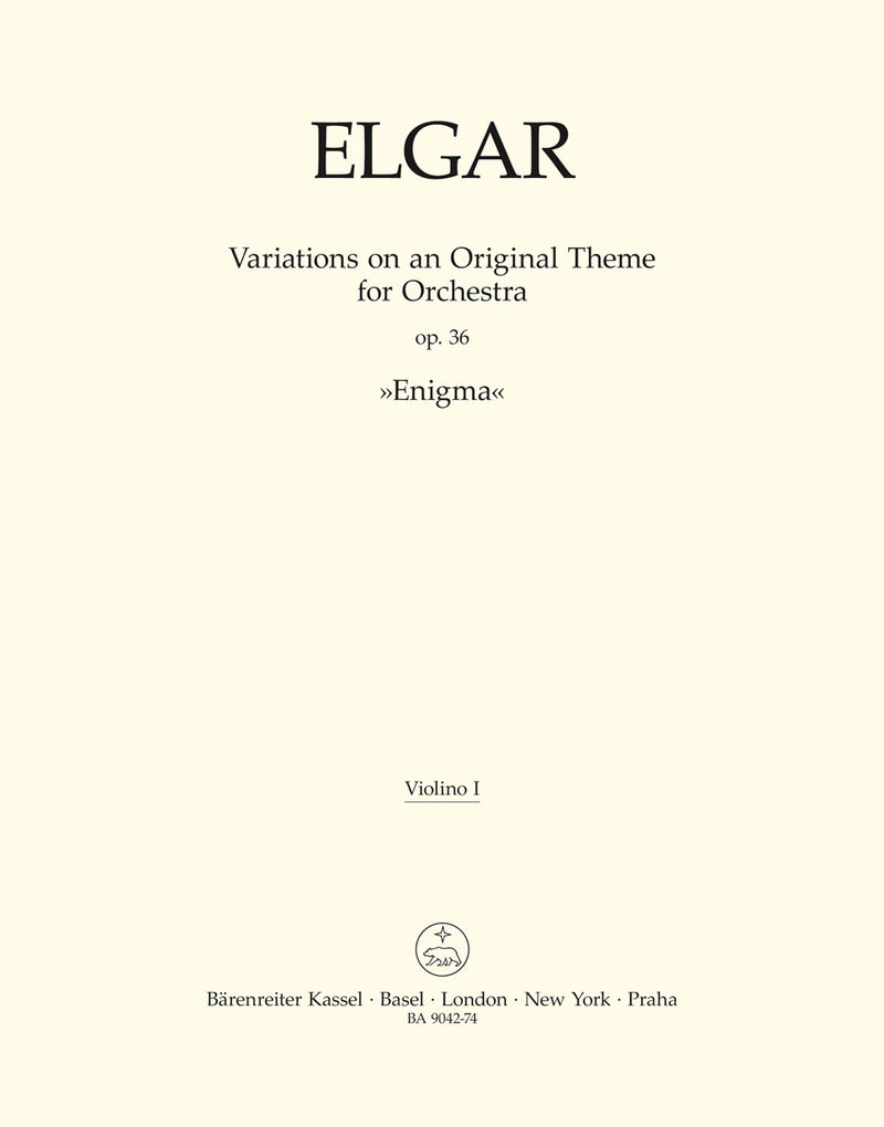 Variations on an Original Theme for Orchestra op. 36 "Enigma" [violin 1 part]