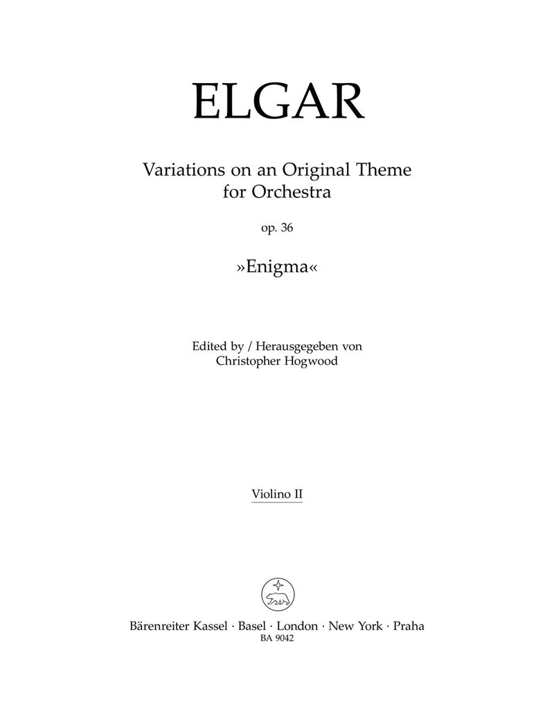 Variations on an Original Theme for Orchestra op. 36 "Enigma" [violin 2 part]