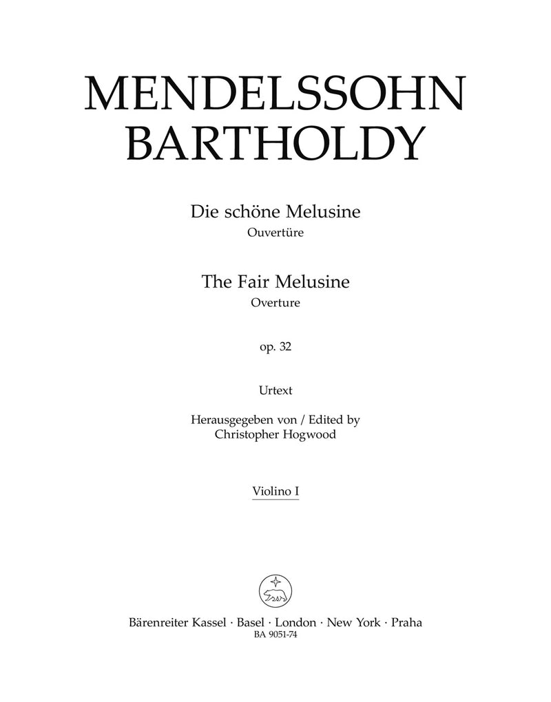 Die schöne Melusine op. 32 [violin 1 part]