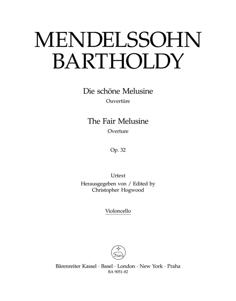 Die schöne Melusine op. 32 [cello part]