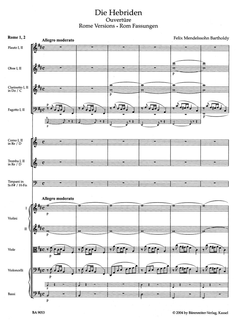 The Hebrides op. 26 [score]