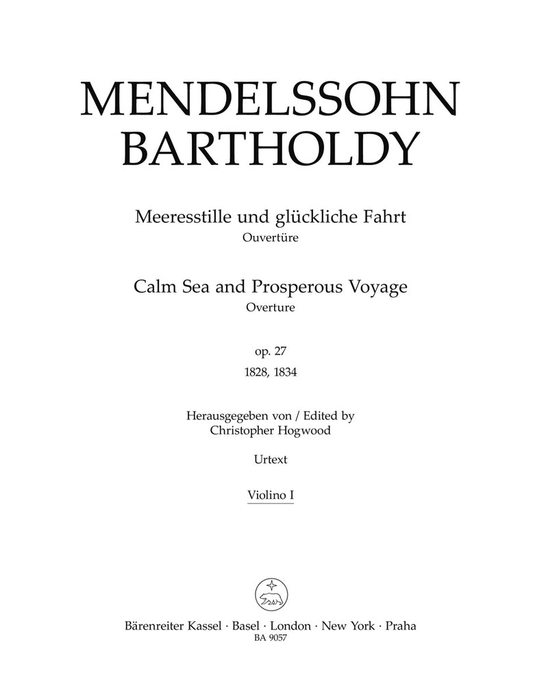 Calm Seas and Prosperous Voyage op. 27 (1828/1834) [violin 1 part]