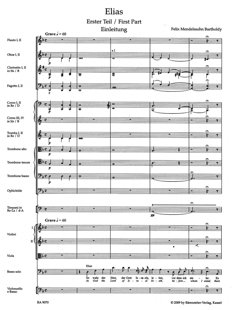 Elijah op. 70 [score]