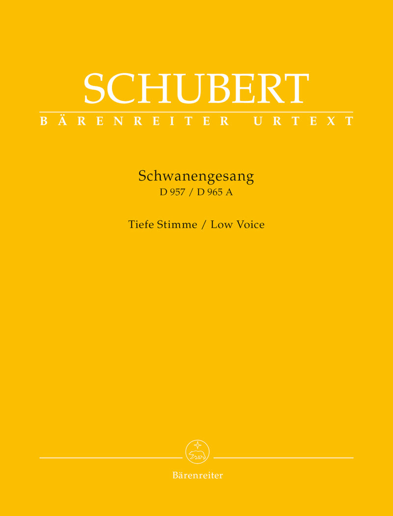 Schwanengesang D 957 / "Die Taubenpost" D 965 A (Low Voice)