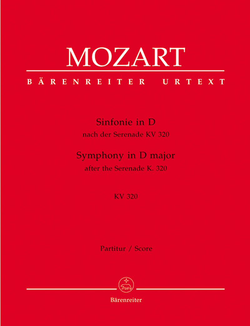 Symphony D major (based on Serenade K. 320) [score]
