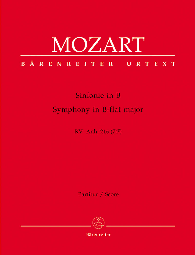 Symphony B-flat major K. Anh. 216 (74g) [score]