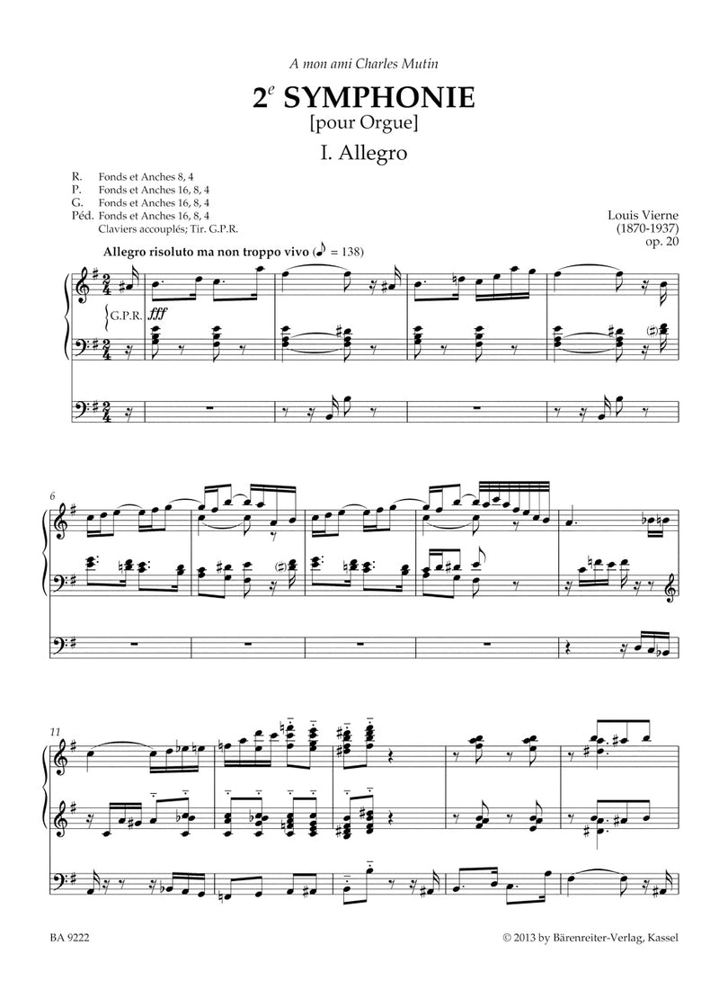 Complete Organ Works, Vol. 2: Symphony no. 2, op. 20