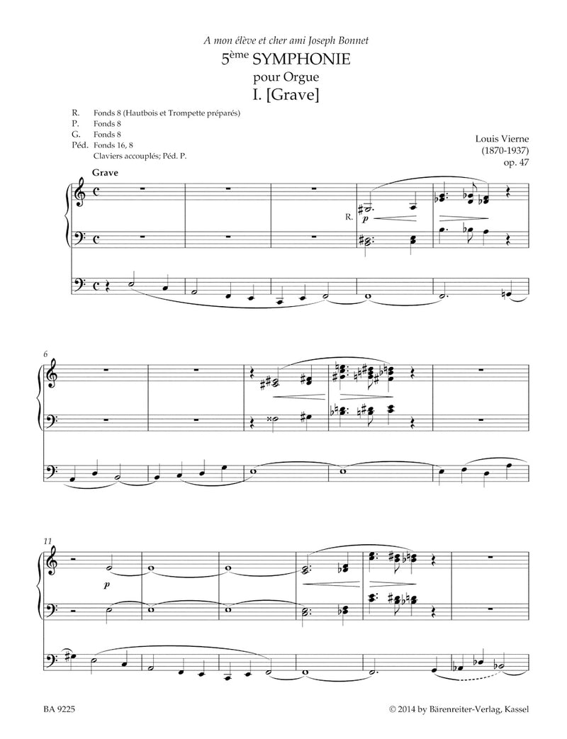 Complete Organ Works, Vol. 5: Symphony no. 5, op. 47