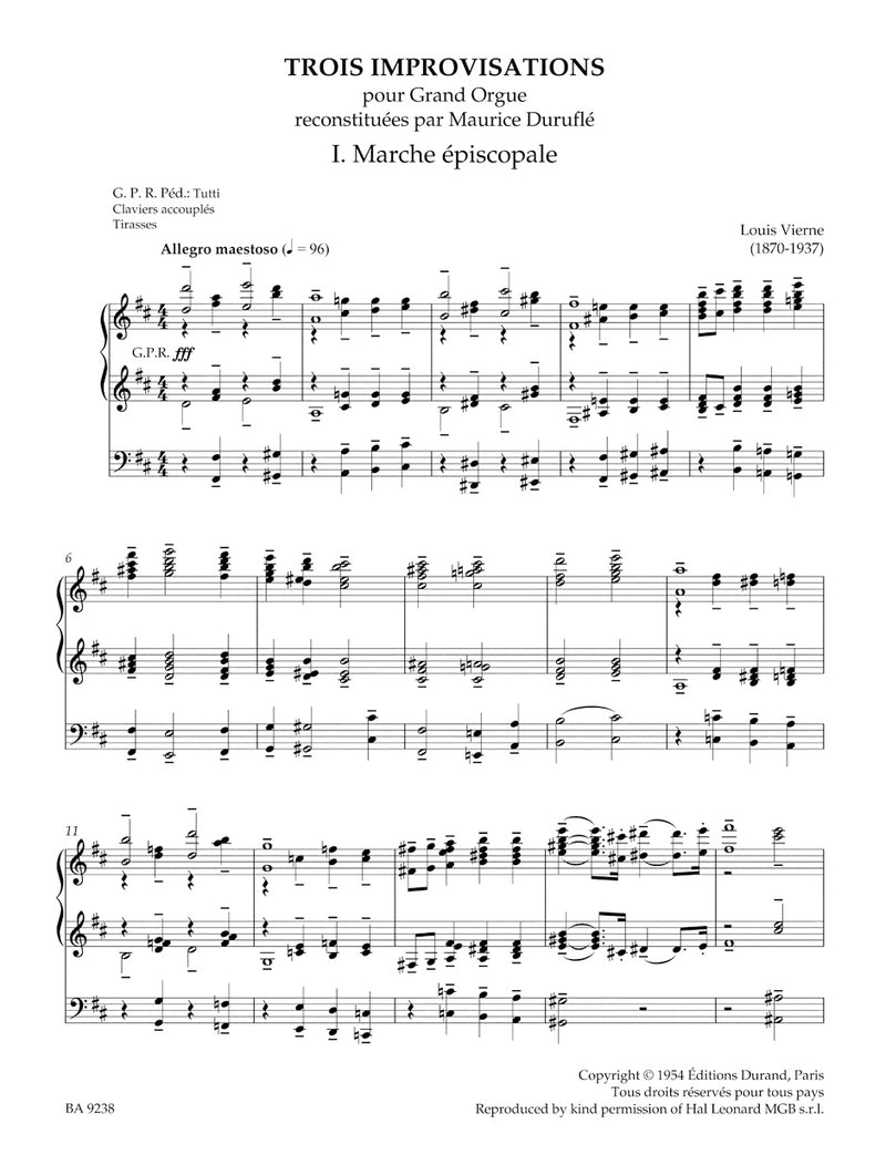 Complete Organ Works, Vol. 10: Improvisations (1928) / Transcriptions (1894/1901/1932)