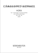 Hora für 7-stimmiGes Frauenensemble mit (chorischem) Bass (2003)