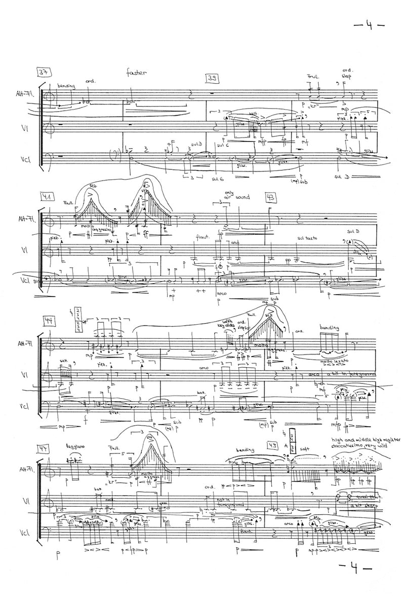 flow for violin, flute (doubling alto flute) and Violoncello (2005)