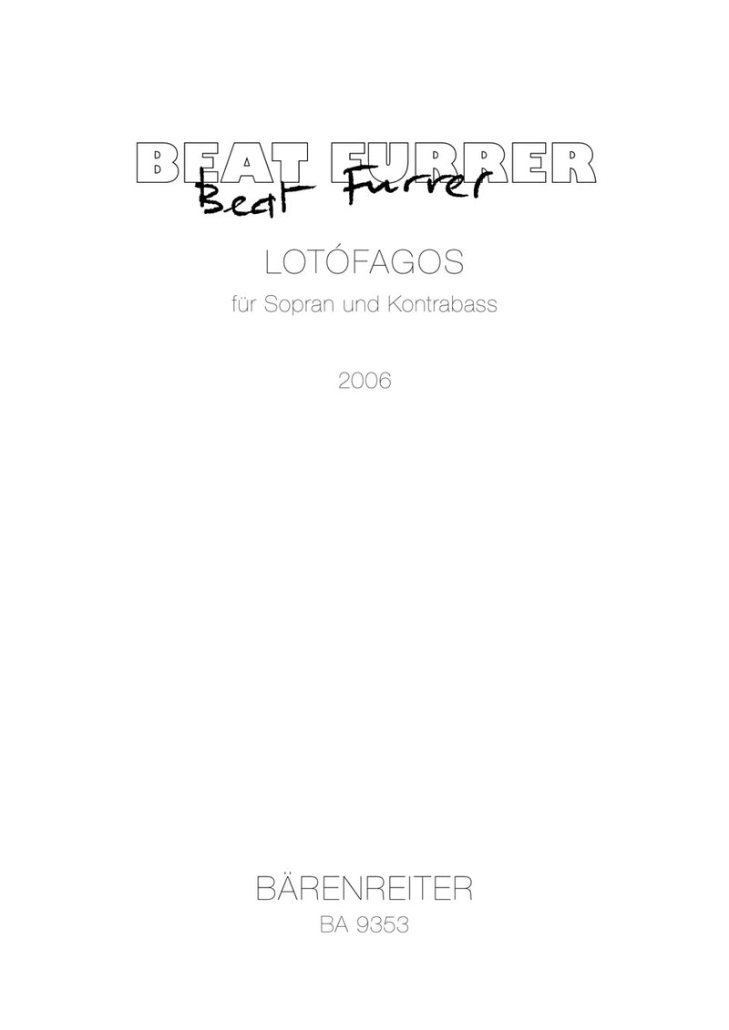 lotófagos I für Sopran und Kontrabass (2006)