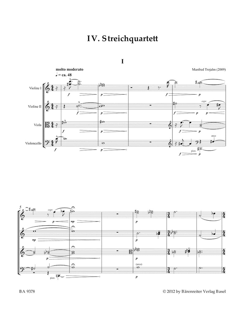 IV. Streichquartett (2009) [score]