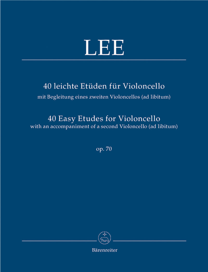 40 Easy Etudes for Violoncello with an Accompaniment of a 2nd Violoncello (ad lib.) op. 70