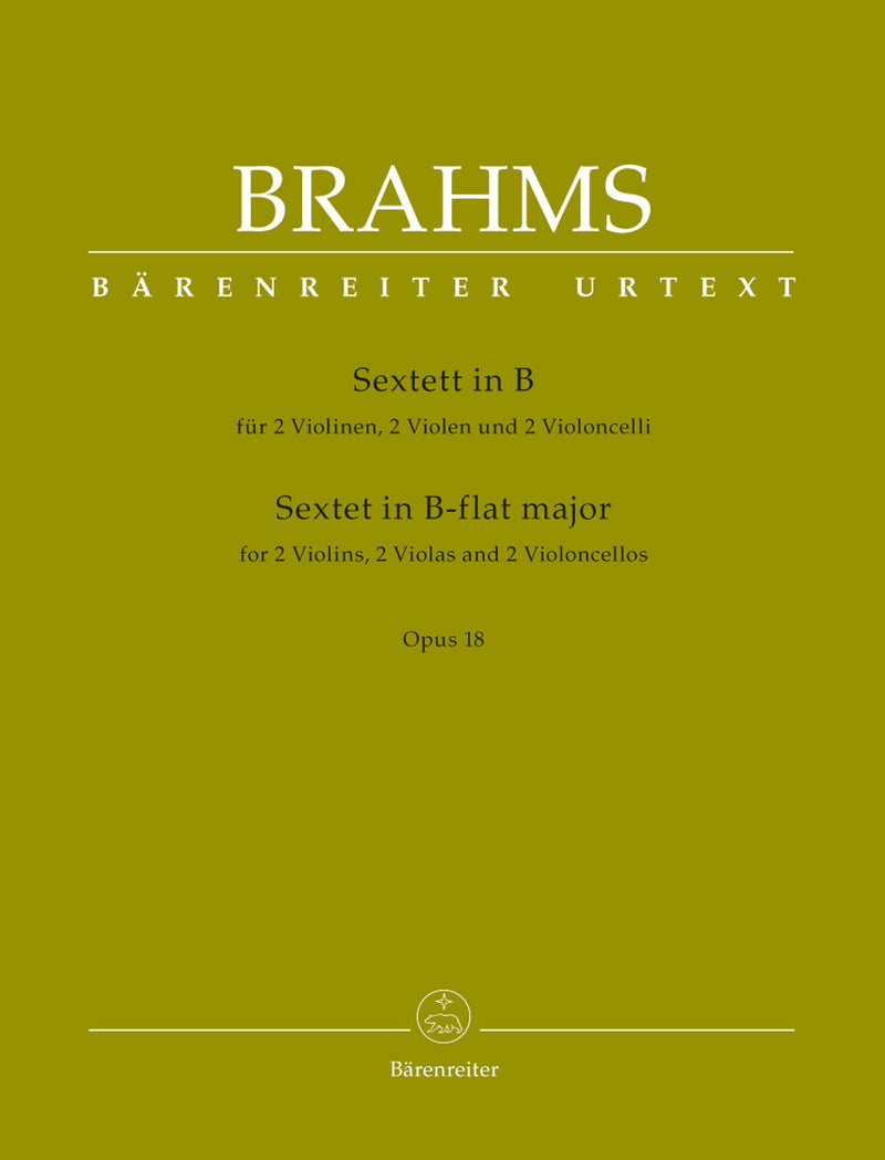 Sextet for 2 Violins, 2 Violas and 2 Violoncellos B-flat major op. 18 [set of parts]