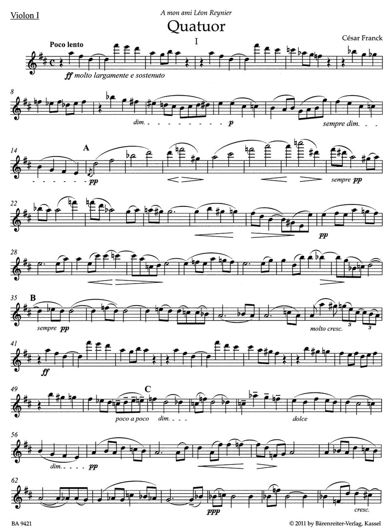 String Quartet [set of parts]