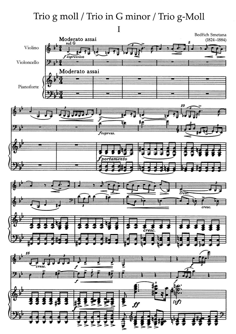 Trio für Klavier, Violine und Violoncello g-Moll