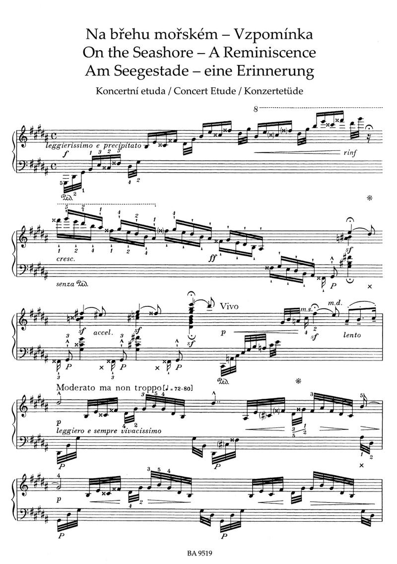 Am SeeGestade / Konzertetüde C-Dur / Fantasie über tschechische Volkslieder für Klavier