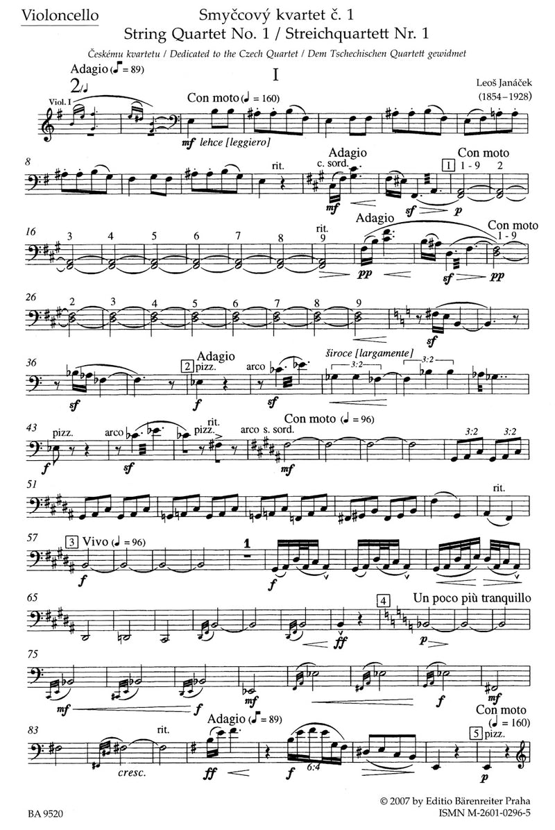 String Quartet Nr. 1 [set of parts]