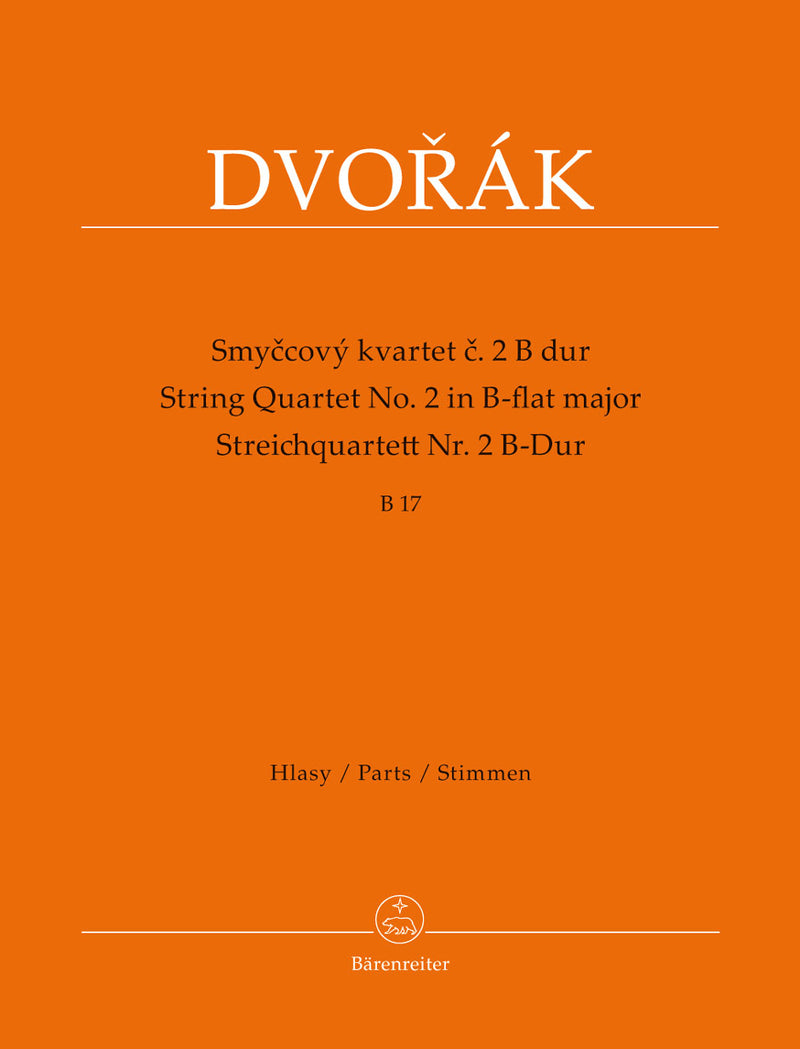 String Quartet Nr. 2 B-flat major B 17 [set of parts]