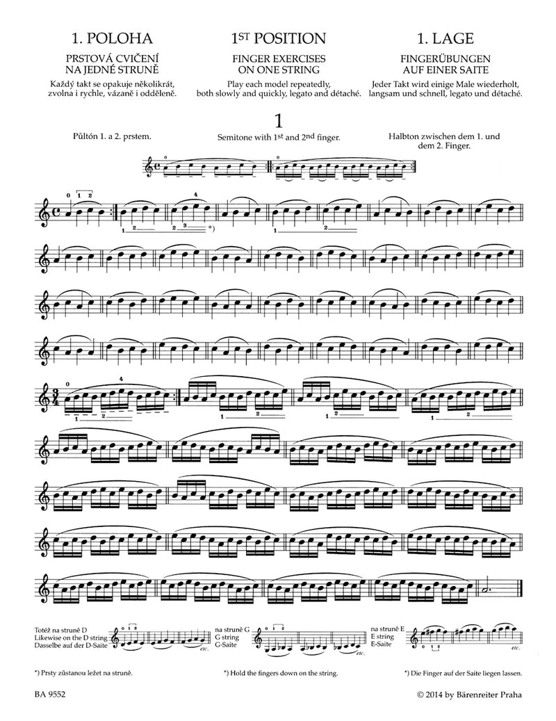 School of Violin Technique op. 1, vol. 1