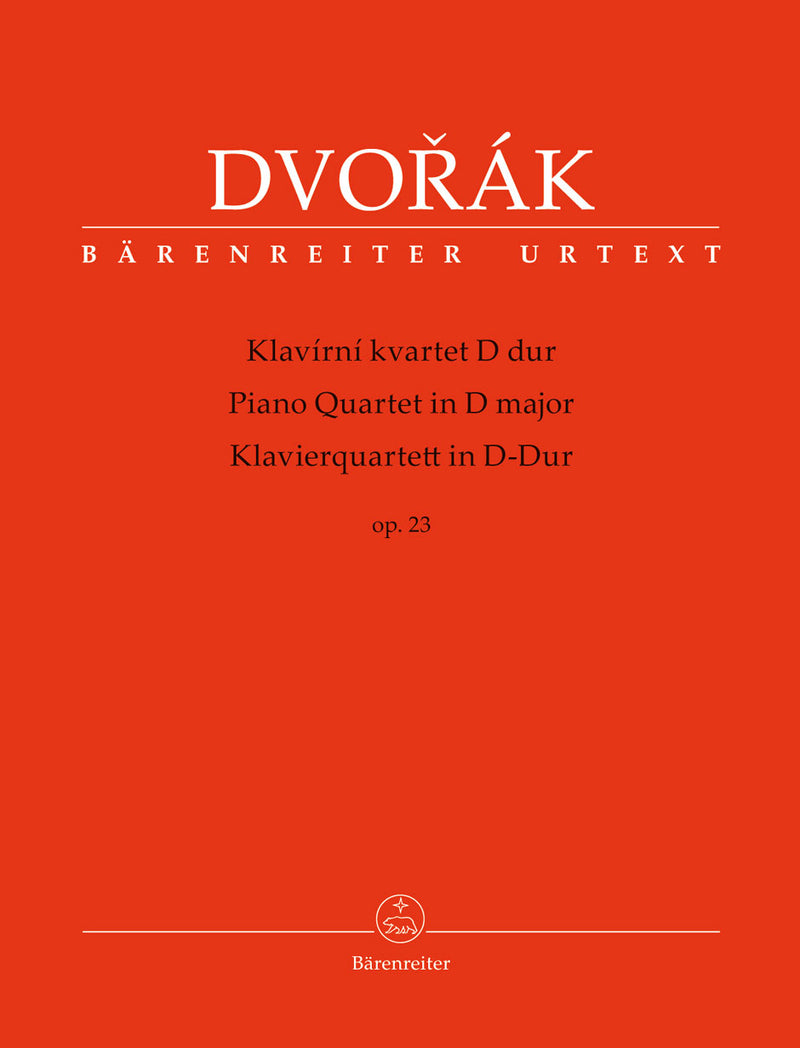Piano Quartet D major op. 23 [Performance score, set of parts]