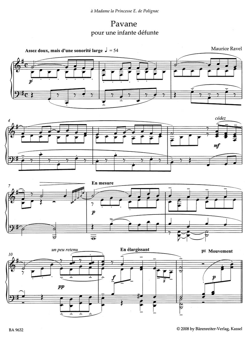 Pavane for a Dead Princess for piano