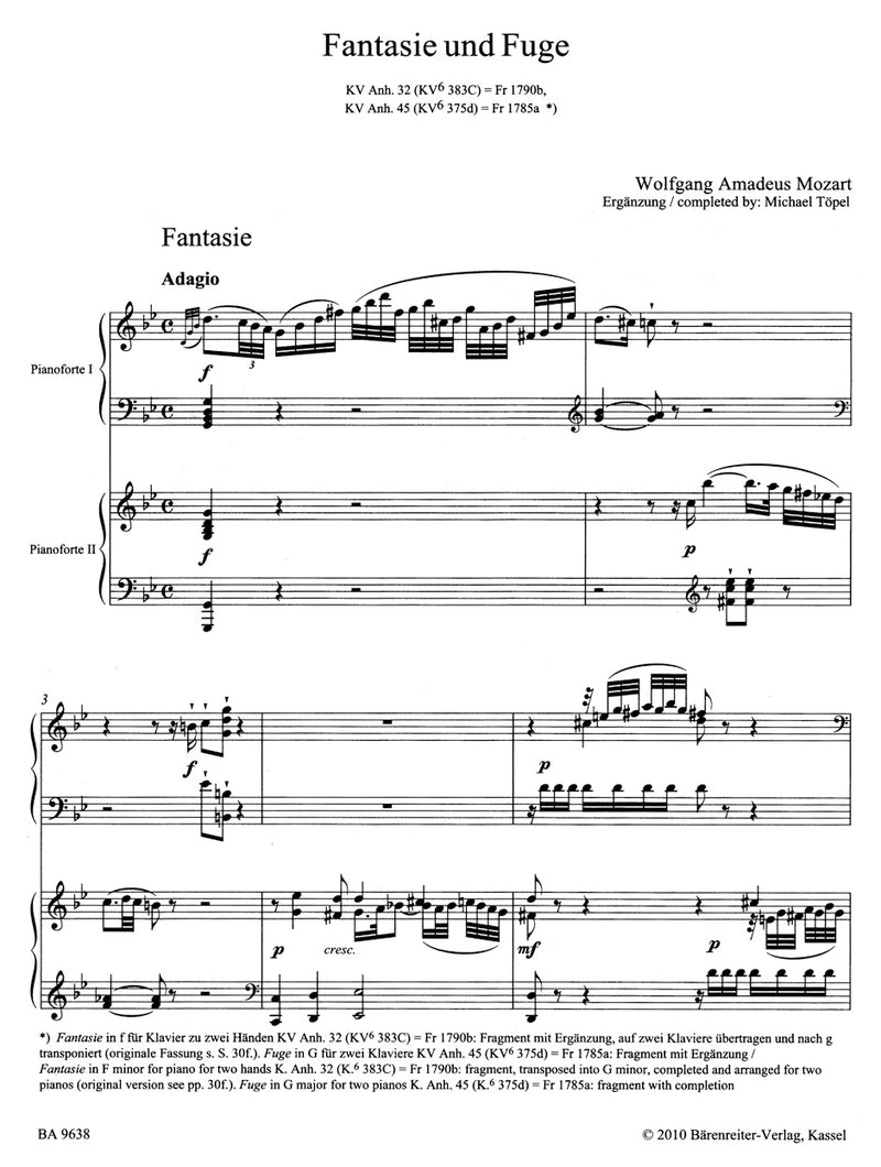 Fantasie für Streicher f-Moll (1799) (nach "Ein Orgelstück für eine Uhr K. 608")